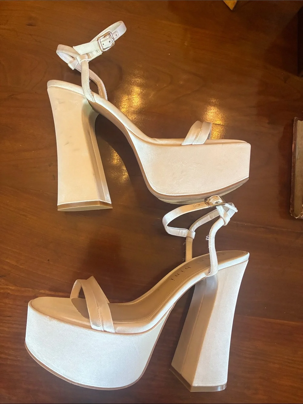 Gianni Bini Babel Satin Strappy Platform Dress Sandals